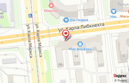 Магазин посуды Мир фарфора в Ижевске на карте