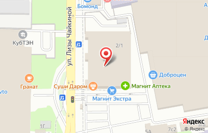 Супермаркет Семейный Магнит в Карасунском районе на карте