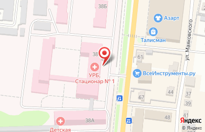 Узловская Районная Больница в Узловой на карте