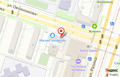 Супермаркет Магнит в Челябинске на карте