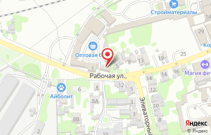 Мини-маркет Наш городок на Рабочей улице на карте