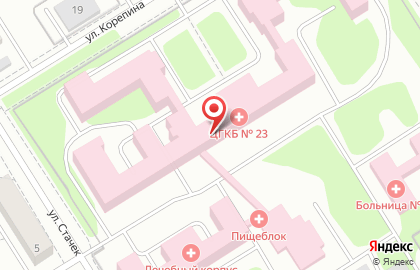 Центральная городская клиническая больница №23 на улице Старых Большевиков на карте