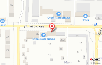 Магазин Комплект-сервис на улице Гаврилова на карте