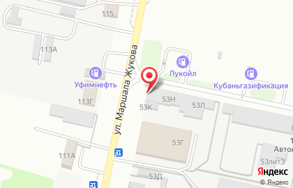 Шиномонтажная мастерская на улице Маршала Жукова на карте