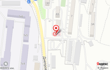 Диспансер Краевая клиническая детская психиатрическая больница на Днепровской улице на карте