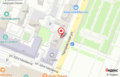 Банкомат АКБ Югра на Чапаевской улице на карте