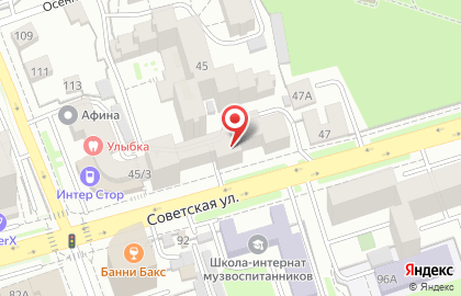 Авиценна, Октябрьский район на Советской улице на карте