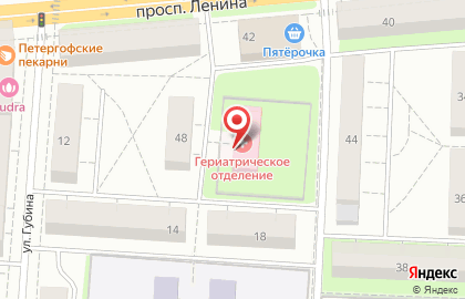 Городская поликлиника №95 на проспекте Ленина в Колпино на карте