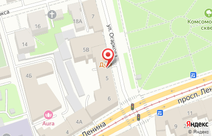 Сова на проспекте Ленина на карте