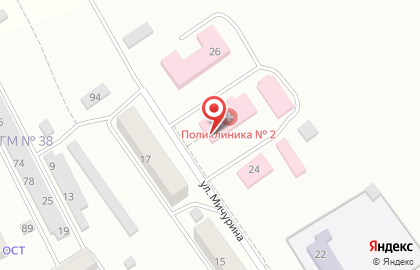 Октябрьская центральная городская больница на улице Мичурина на карте