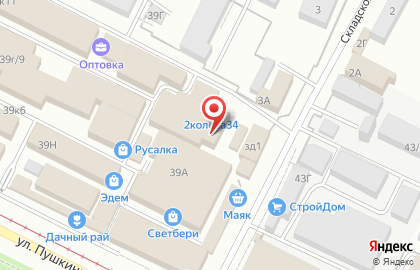 Торговая фирма, ИП Феоктистов Д.В. на улице Пушкина на карте