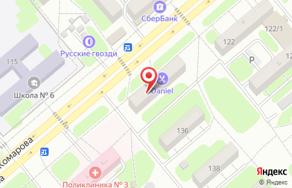 Фирма Азбука Комфорта на улице Комарова на карте