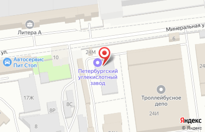 ЗАО Петербургский углекислотный завод на карте