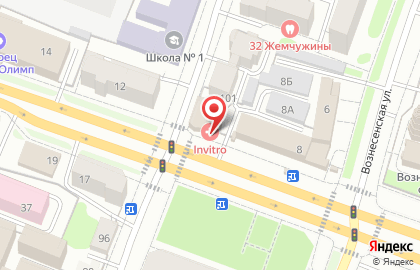 Медицинская компания Инвитро на Советской улице на карте