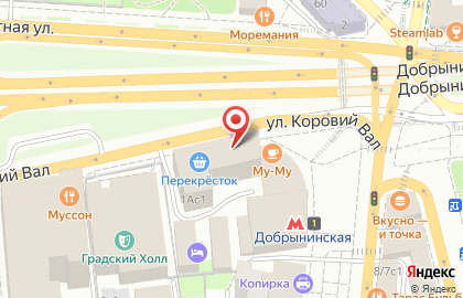 Универмаг Добрынинский в Москве на карте