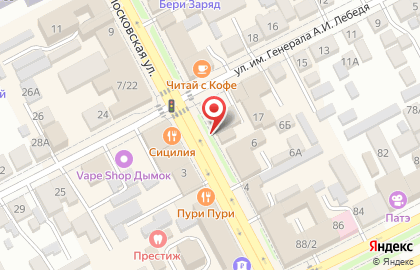 Ювелирный магазин Камея на Московской улице на карте