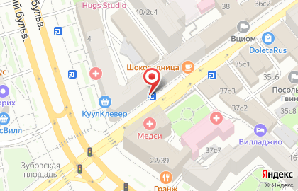 Магазин re:Store на метро Парк культуры на карте
