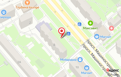 Строящиеся объекты, ООО Строитель плюс на проспекте Машиностроителей на карте