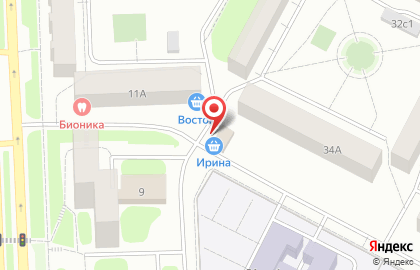 Продуктовый магазин Ирина на улице Маршала Жукова на карте
