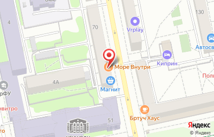 Супермаркет Магнит на улице Мамина-Сибиряка на карте