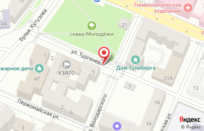 Лабиринт на улице Тургенева на карте
