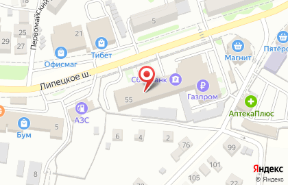 Газпром межрегионгаз Тамбов в Мичуринске на карте