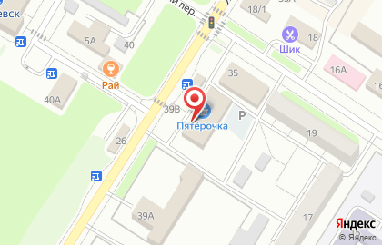 Супермаркет Пятёрочка на Железнодорожной улице на карте
