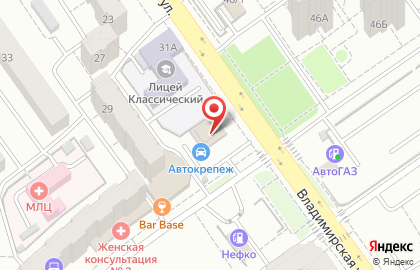 ОАО Балтийский Банк на Владимирской улице на карте