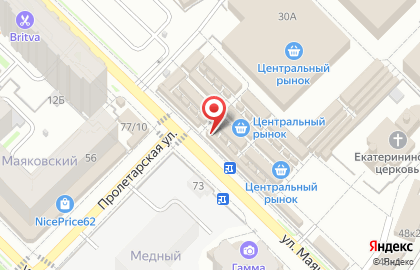 Магазин хлебобулочных изделий Рязанский пекарь на Спартаковской улице на карте