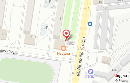 Продовольственный магазин Ивушка на улице Ветеранов Труда на карте