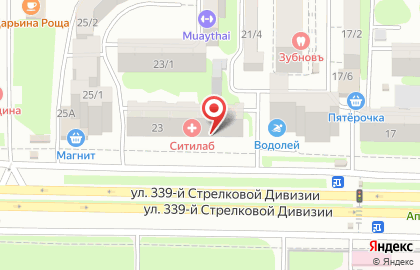 Банкомат Ханты-Мансийский банк Открытие на улице 339-й Стрелковой Дивизии на карте