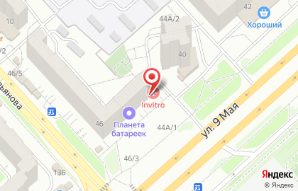 Медицинская компания Инвитро в Советском районе на карте