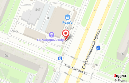 Магазин овощей и фруктов на Светлановском проспекте на карте
