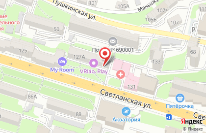 Продуктовый магазин МиС на Светланской улице на карте