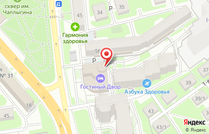 Гостиничный комплекс Гостиный Двор в Заельцовском районе на карте