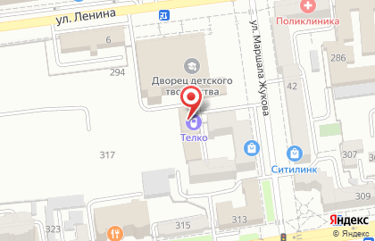 Зебра на улице Маршала Жукова на карте