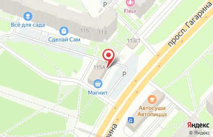 Служба доставки Сестрица на проспекте Гагарина на карте