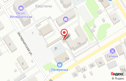 Фирменный магазин Звениговский на Интернатской улице на карте