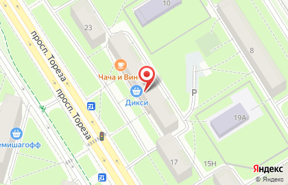 Супермаркет Дикси на проспекте Тореза на карте