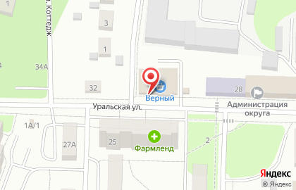 Супермаркет Верный в Среднеуральске на карте