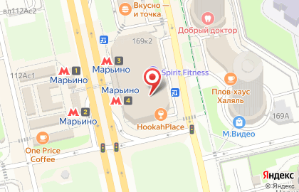 Магазин парфюмерии и косметики Л`Этуаль на метро Марьино на карте