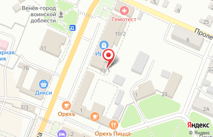 Магазин колбасных изделий город мастеров в Венёве на карте