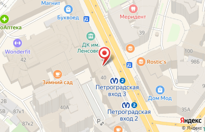 Салон связи МегаФон на Каменноостровском проспекте на карте
