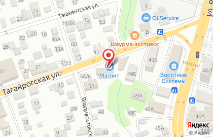 Супермаркет Магнит в Ростове-на-Дону на карте