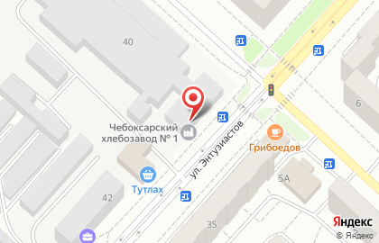 Производственная компания Чебоксарский Хлебозавод №1 на улице Энтузиастов на карте