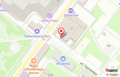 Школа танцев Айседора на улице Тургенева на карте