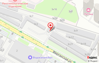 Московская общественная организация автолюбителей, район Выхино-Жулебино на Ферганской улице на карте