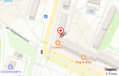 Магазин кухонной утвари на ул. Федюнинского, 7 на карте
