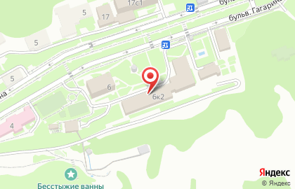 Санаторно-курортный комплекс Северокавказский на бульваре Гагарина на карте