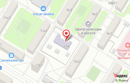 Школа №625 с дошкольным отделением на улице Винокурова на карте